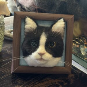 Portret zwierzaka 3D wychodzący z ramki